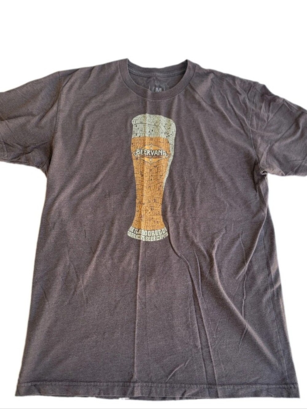 Beervana Graphic Tee - Brown - Mens sz Medium